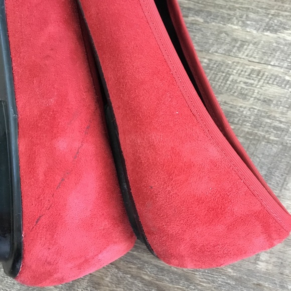 Vaneli Red Suede Multi Color Rhinestone Flats- 8N - Picture 8 of 8